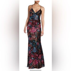 Multicolor Sequin Gown
